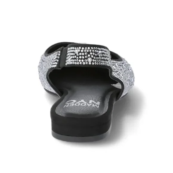 NWT Madden NYC Blingy Slingback Flat Shoes, Manmade Crystals, Comfort Insole - Picture 2 of 5